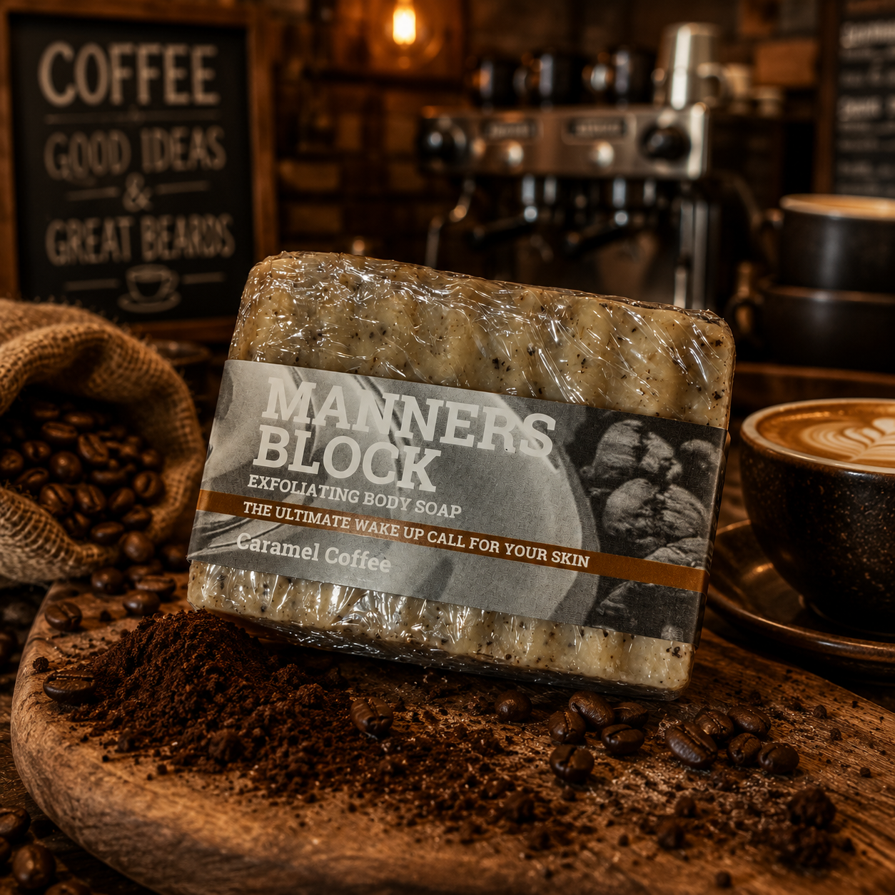 Caramel Coffee Exfoliating Body Soap 4oz