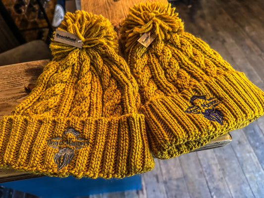 Beard Manners Mustard Bobble Hats